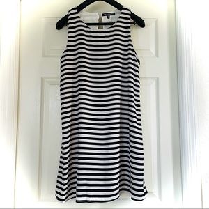 B&W Striped Sleeveless Sundress